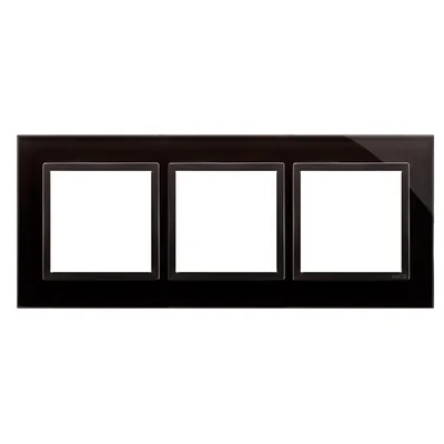 Marco triple Nature-Glass LAVA solidificado IP20/IP44