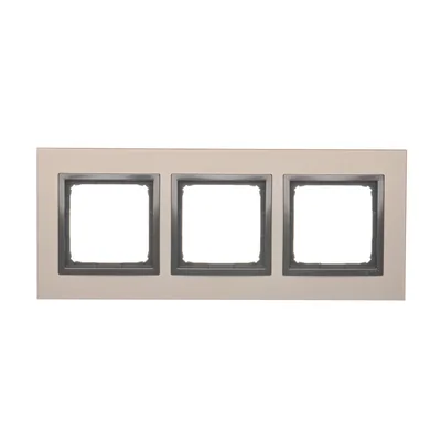 Marco triple Nature-Metal SATINADO OSCURO IP20/IP44