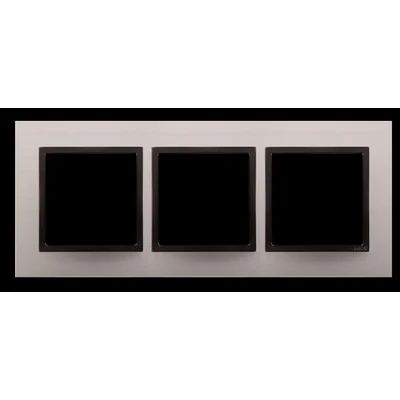 Marco triple Nature-Metal SATINADO OSCURO IP20/IP44