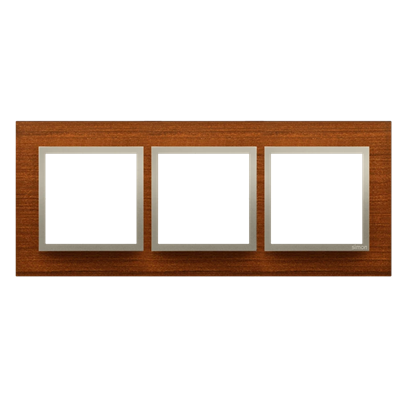 Marco triple Nature-Wood NOGAL DORADO IP20/IP44