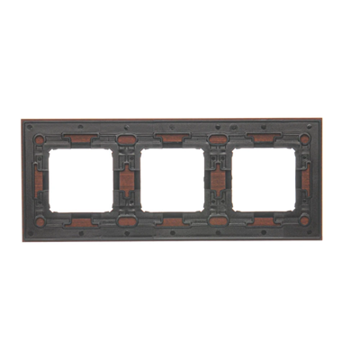 Marco triple Nature-Wood NOGAL DORADO IP20/IP44