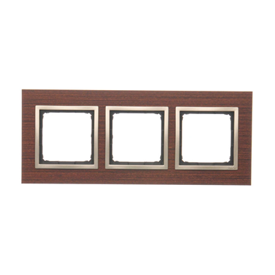 Marco triple Nature-Wood NOGAL DORADO IP20/IP44