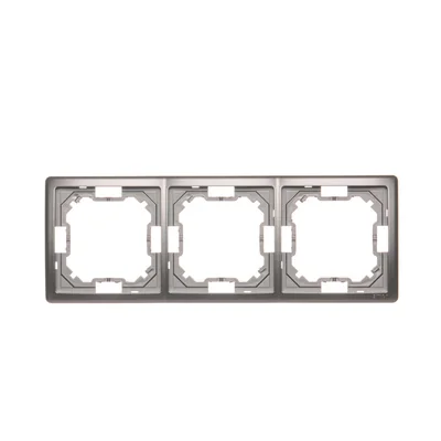 Marco triple universal horizontal y vertical, acero inoxidable (metálico)