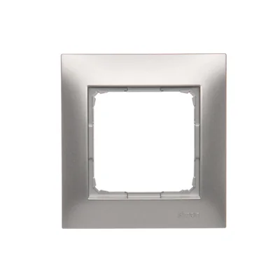 Marco universal de 1 vía para cajas de cartón yeso IP20 / IP44 plateado (metálico)