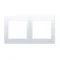 Marco universal de 2 elementos IP20 / IP44, blanco