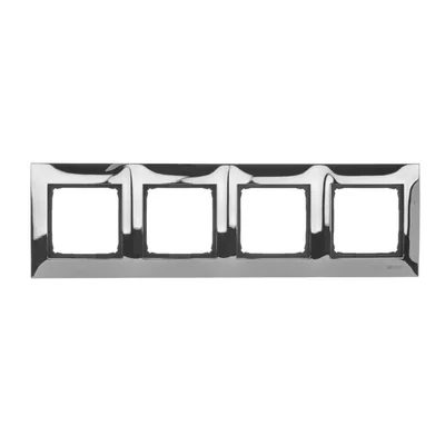 Marco universal de 4 elementos IP20 / IP44 cromado