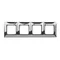 Marco universal de 4 elementos IP20 / IP44 cromado