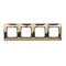 Marco universal de 4 elementos IP20 / IP44 dorado