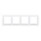 Marco universal SIMON 10 de 4 plazas, horizontal y vertical, blanco