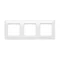 Marco universal triple para cajas de cartón-yeso IP20 / IP44, blanco