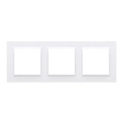 Marco universal triple SIMON 10, horizontal y vertical, blanco