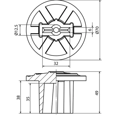 Marker for earthing terminal, diameter 10 mm (wire) / 30x3.5 mm (flat bar), green-yellow, PVC SK RD10 FL30X3.5 GRGE PVC