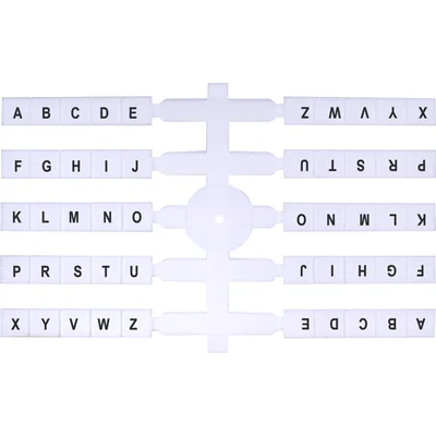 Маркувальна табличка (10 х 20 шт.) A-Z (без букви Q) (EO3)