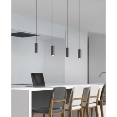 MARLEY Hängelampe dreifach 75cm 35W Gu10 IP20 schwarz