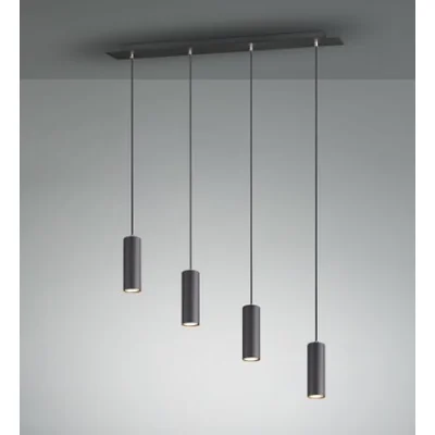 MARLEY Lampada a sospensione tripla 75cm 35W Gu10 IP20 nera