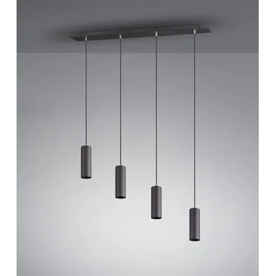 MARLEY Lámpara colgante triple 75cm 35W Gu10 IP20 negro