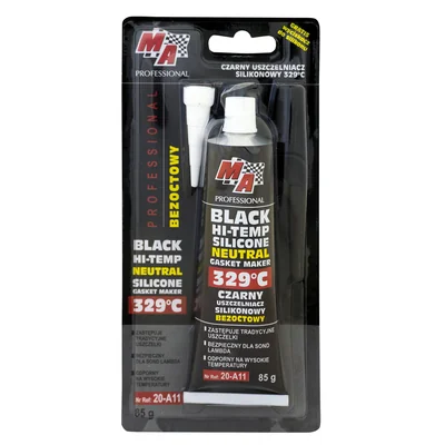 Mastic silicone sans acétate 329°C 85g MA PROFESSIONAL noir 12 pcs