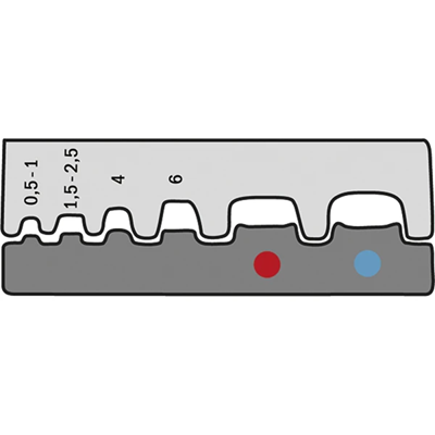 Matrice per terminali isolanti. occhielli e maniche 0,5-6mm