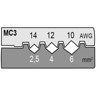 Matrix for Multi-Contact 2.5-6mm photovoltaic terminals