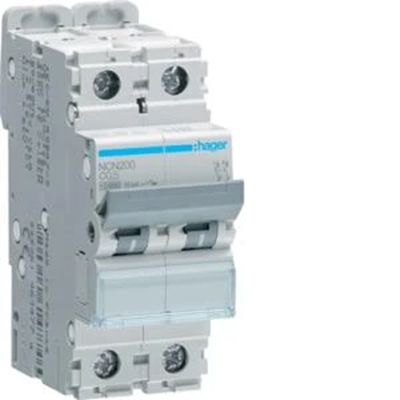 MCB Circuit Breaker 10kA 2 Pole 0.5A Characteristic C