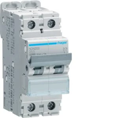 MCB Circuit Breaker 10kA 2 Pole 0.5A Characteristic D