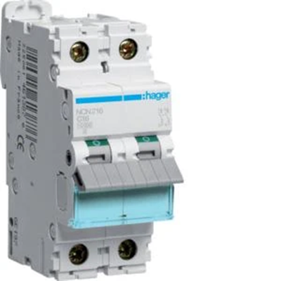 MCB Circuit Breaker 10kA 2 Pole 16A Characteristic C