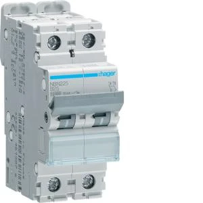 MCB Circuit Breaker 10kA 2 Pole 25A Characteristic B