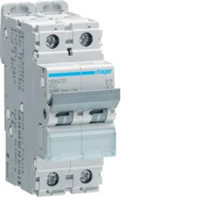 MCB Circuit Breaker 10kA 2 Pole 32A Characteristic B