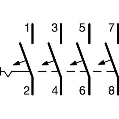 MCB Circuit Breaker 10kA 4 Pole 32A Characteristic B