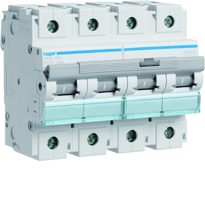 MCB Circuit breaker 15kA 4P B 100A