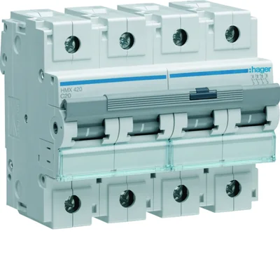 MCB Circuit breaker 50kA 4P C 20A