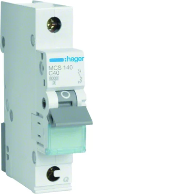 MCB Circuit breaker 6kA 1P C 40A QuickConnect