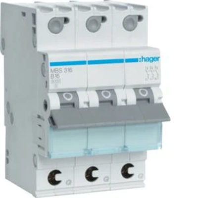 MCB Circuit breaker 6kA 3P B 16A QuickConnect