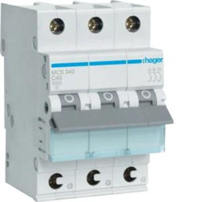 MCB Circuit breaker 6kA 3P C 40A QuickConnect