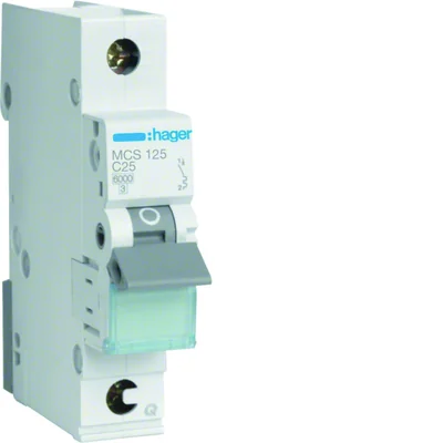 MCB-Leistungsschalter 6kA 1P C 25A QuickConnect