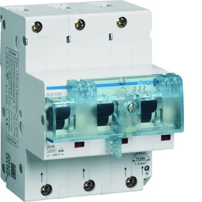 MCB SLS Interruttore automatico selettivo 3P Cs 32A TS35