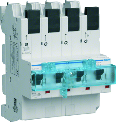 MCB SLS Selective overcurrent circuit breaker 3P+N Cs 16A Cu busbar 12x5/10mm 40mm