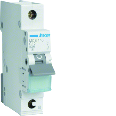 MCB Wyłącznik nadprądowy 6kA 1P C 40A QuickConnect