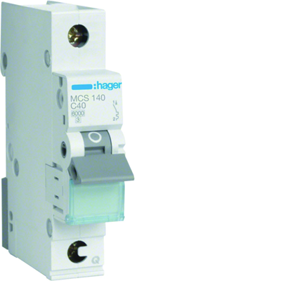 MCB Wyłącznik nadprądowy 6kA 1P C 40A QuickConnect