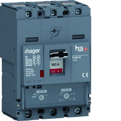 MCCB h3+ P160 3P 160A 40kA TM Leistungsschalter