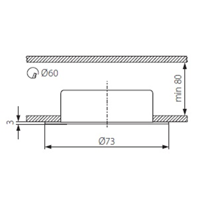 Meblowa oprawa punktowa GAVI CT-2116B CHROM