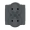 Mécanisme à double prise DECO pour cadre souple DECO avec mise à la terre 2x(2P+Z) (obturateurs de circuit de courant) graphite mat
