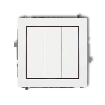 Mécanisme à triple interrupteur DECO blanc mat