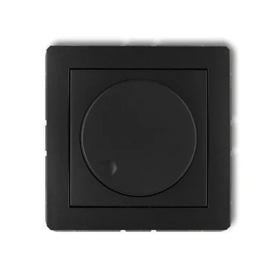 Mécanisme de commande d'éclairage électronique DECO à bouton-poussoir rotatif, noir mat