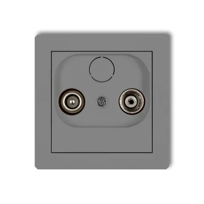 Mécanisme de prise abonné DECO Terminal RTV 2 dB gris mat