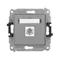 Mécanisme de prise d'antenne simple MINI type F (SAT) nickelé gris mat
