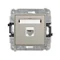 Mécanisme de prise murale simple pour ordinateur MINI, 1 x RJ45, Cat. 6, 8 broches, couleur taupe