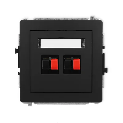 Mécanisme de prise pour double haut-parleur DECO, noir mat