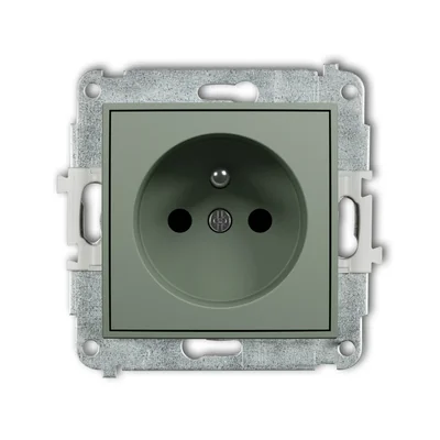 Mécanisme de prise simple MINI avec mise à la terre 2P+Z (obturateurs de circuit de courant) sage