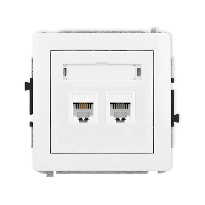 Mécanisme de prise téléphonique double 2xRJ11, 4 broches